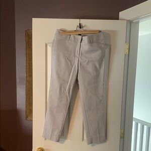 White House Black Market Light Gray Cropped Pants